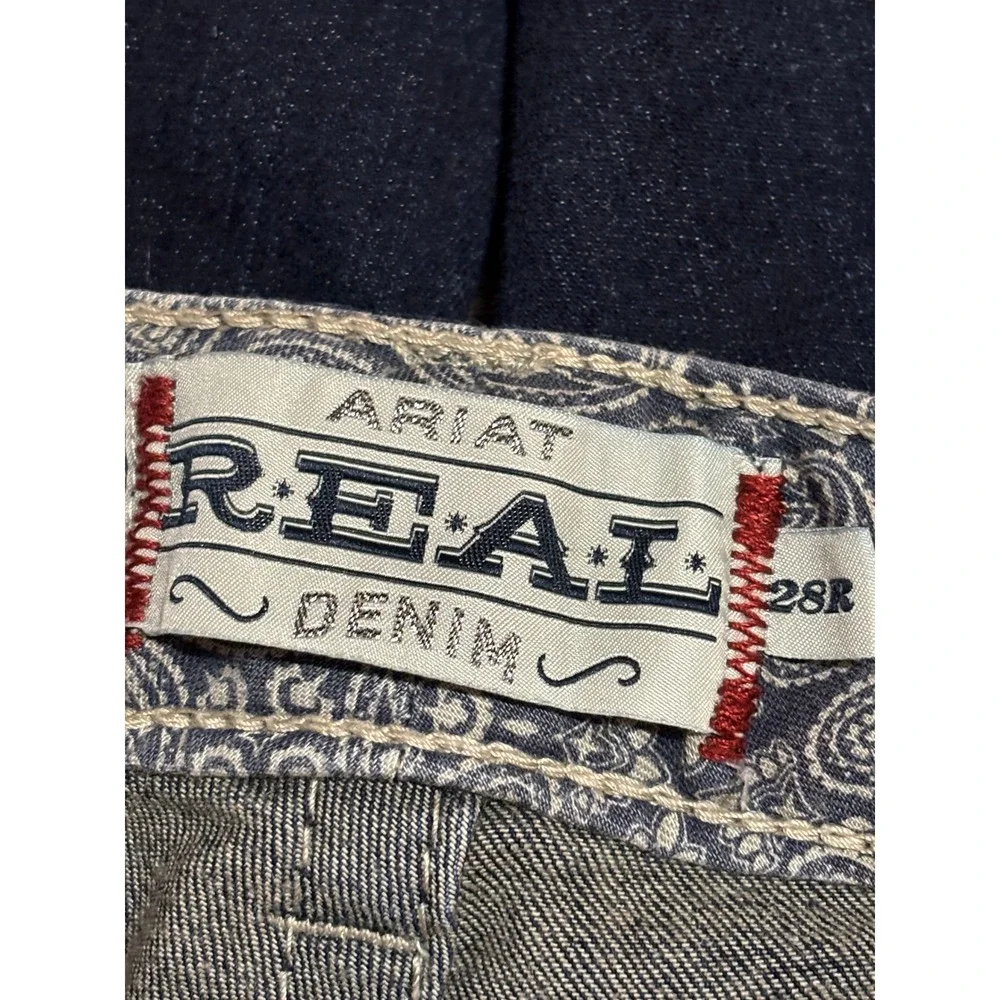 Ariat REAL Denim Womens 28R Dark Wash Bootcut Western Riding Jeans 10011682 - Picture 4 of 7